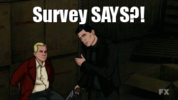 Archer Says Survey Says In A Cartoon Scene GIF