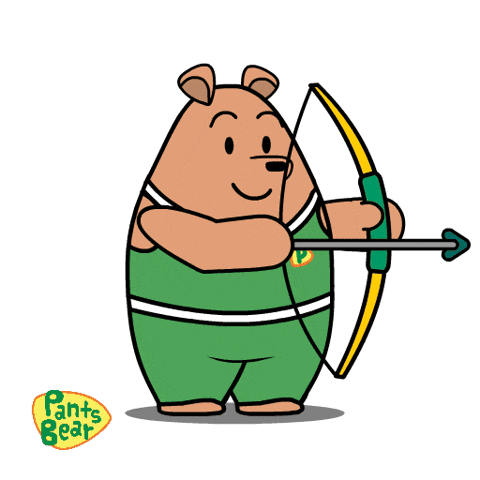 Archery Practice Pants Bear GIF