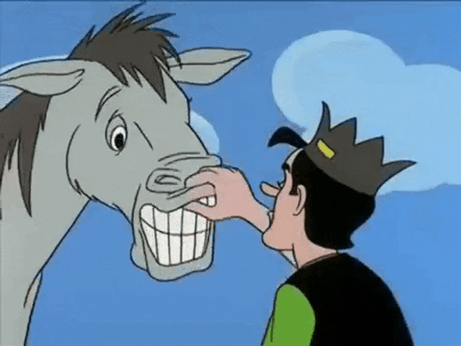 Archie Comics Brushing Horse Teeth GIF