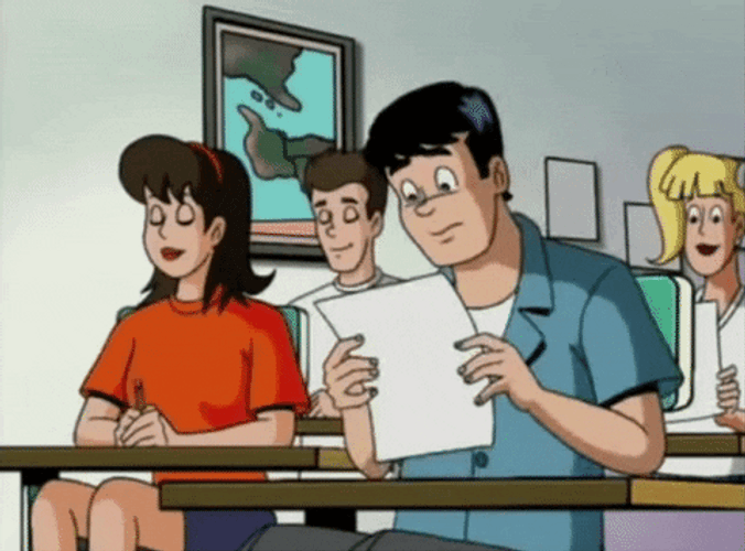 Archie Comics Reggie Answering Exam GIF
