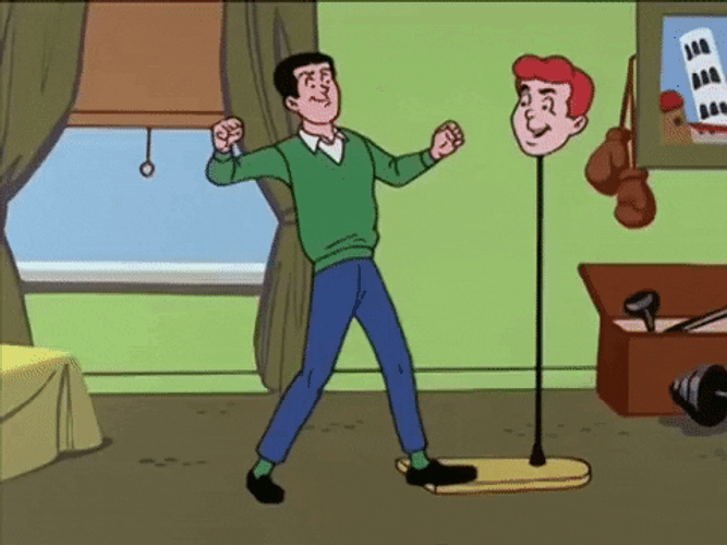 Archie Comics Reggie Punching GIF