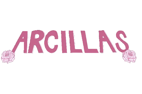 Arcillas Word with Pink Roses