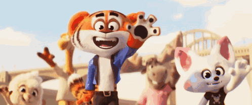 Arctic Fox Dance With Friends GIF