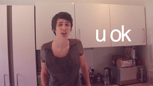 Are You Ok Asked Man In Kitchen GIF