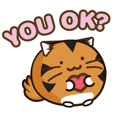 Are You Ok Ginger Cat With Heart GIF