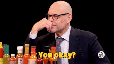 Are You Ok Sean Evans Hot Ones GIF