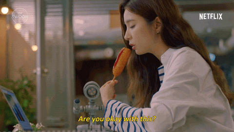 Are You Ok Shin Sae Kyung Eating Corndog GIF