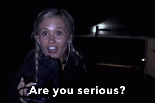 Are You Serious Lady Blogger GIF