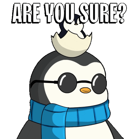 Are You Sure Pudgy Penguin Animation GIF