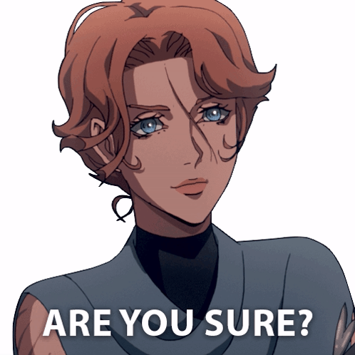 Are You Sure Sypha Belnades Castlevania GIF