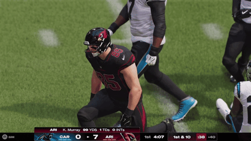Ari Football Player #85 Kneeling