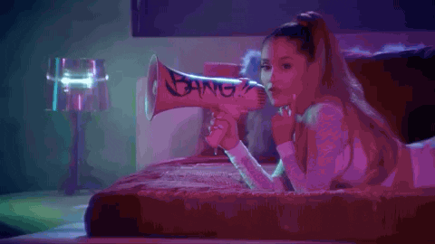 Ariana Grande Megaphone Bang Bang GIF