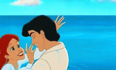 Ariel And Eric Kissing GIF
