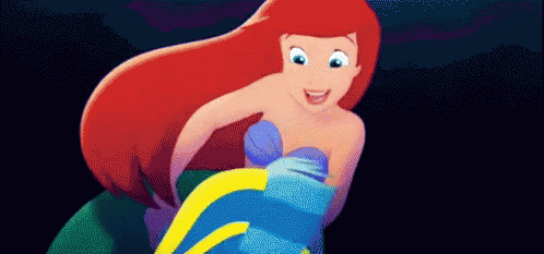 Ariel And Flounder Circling GIF