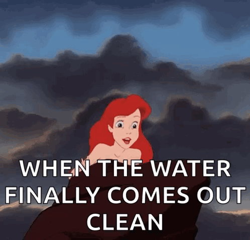 Ariel From The Little Mermaid When The Water Finally Comes Out Clean