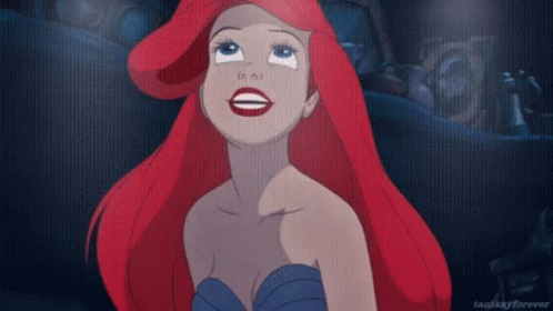 Ariel Looking Up GIF