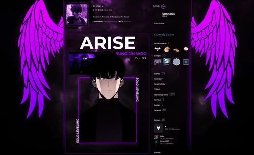 Arise Sung Jin Woo Purple Wings