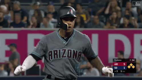 Arizona Baseball Player Celebrating Home Run