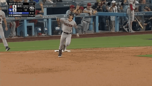 Arizona Baseball Player Running to Base