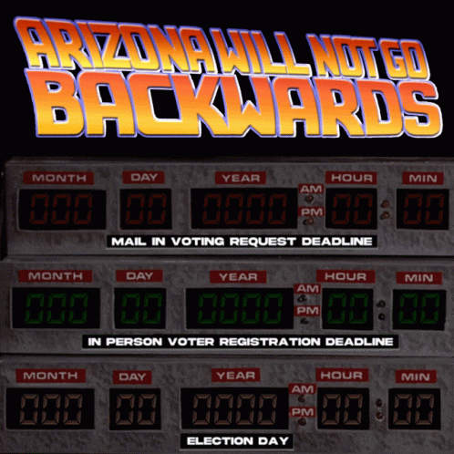 Arizona Will Not Go Backwards Digital Clock