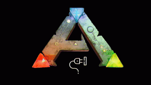 Ark Glitchy Logo Design GIF