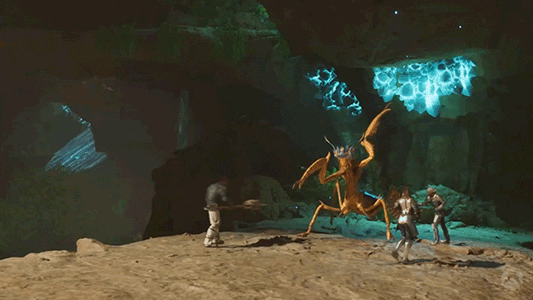 Ark Survival Evolved Monster Fighting GIF