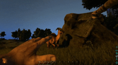 Ark Survival Evolved Parasaur Hunting GIF