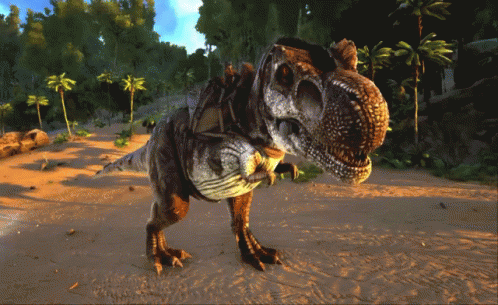 Ark Survival Evolved T Rex Growling GIF