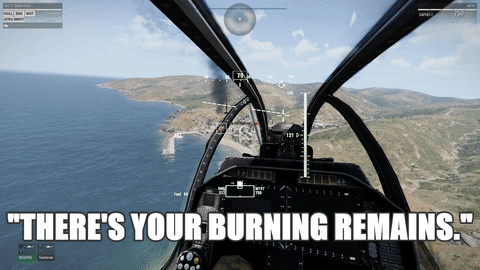 Arma 3 Flying Burning Remains GIF