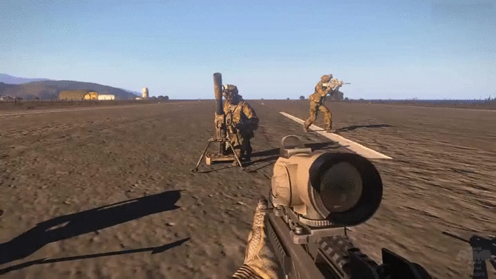 Arma 3 Mortar Glitch Propel GIF