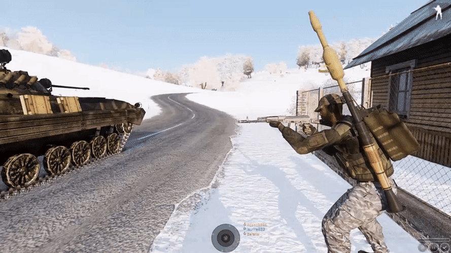 Arma 3 Run Over Funny Soldiers GIF 