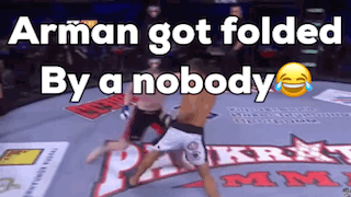 Arman Got Folded By A Nobody In A Wrestling Match GIF