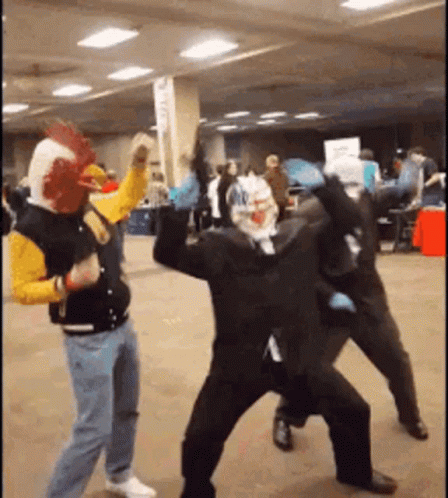 Armed Masked Men Payday Celebration GIF