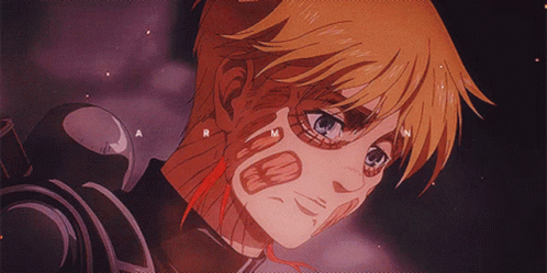Armin Arlert After Colossal Titan Transformation GIF