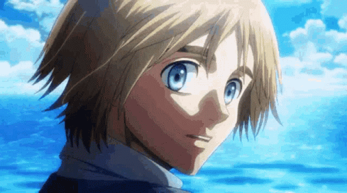 Armin Arlert Smiling By The Ocean GIF