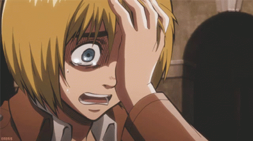 Armin Arlert Covering Eye In Despair GIF