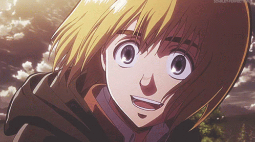 Armin Arlert Smiling While Horse Riding GIF