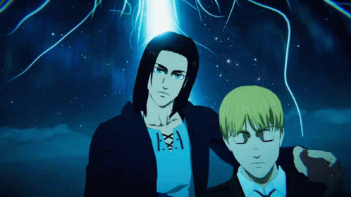 Armin Arlert And Eren Yeager On Founding Tree GIF