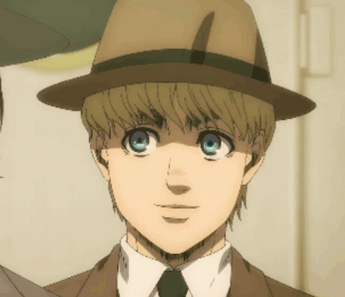 Armin Arlert Wearing Brown Hat GIF