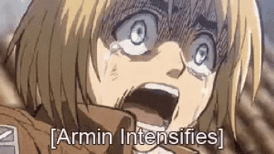 Armin Arlert Intensifies Reaction GIF