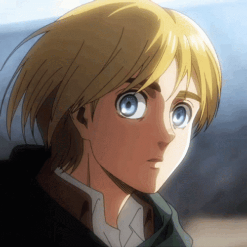 Armin Arlert Looking While Riding GIF