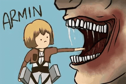 Armin Arlert Teasing A Titan GIF