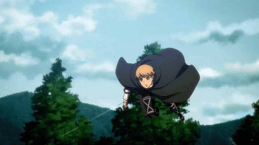 Armin Arlert Using ODM Gear GIF