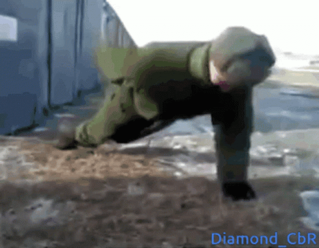 Army Push Up One Hand GIF