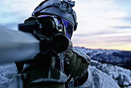 Army Soldier Aiming Gun GIF