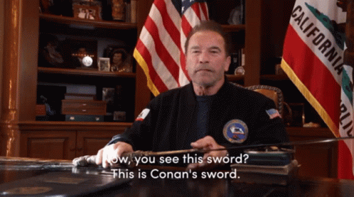 Arnold Schwarzenegger Conan's Sword GIF
