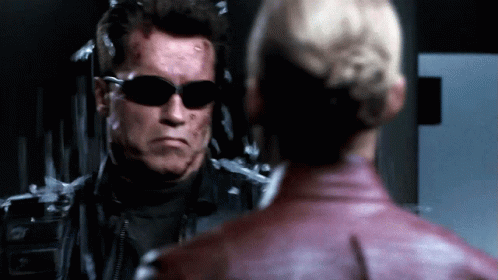 Arnold Schwarzenegger Fight With Terminator GIF