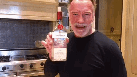 Arnold Schwarzenegger Alcohol Opening GIF
