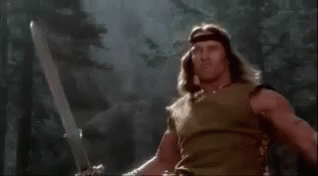 Arnold Schwarzenegger Conan The Barbarian Sword GIF