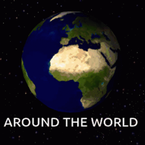 Around The Earth Rotation GIF
